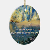 Artistieke smeltmachine: "Klimaatverandering is ec Keramisch Ornament (Rechts)