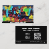 *~* Artistieke Sneeuwverwijdering Sneeuwploegvrach Visitekaartje (Voorkant / Achterkant)