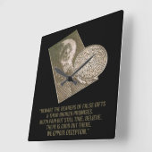 Artistieke snijcirkel vierkante klok (Hoek)