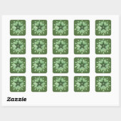 Artistieke snijcirkel vierkante sticker (Vel)