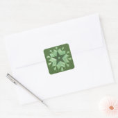 Artistieke snijcirkel vierkante sticker (Envelop)