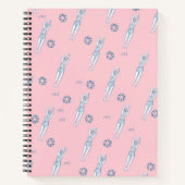 Artistieke snychro-zwemzwemmers Roze Notitieboek (Voorkant)