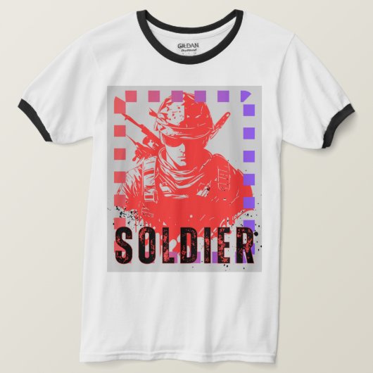 Artistieke Solder Line Design T-shirt" "Modern Sol T-shirt (Design voorkant)