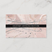 Artistieke spatten | Roze marmer Visitekaartje (Voorkant)