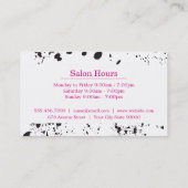 Artistieke spatten visitekaartje (Achterkant)