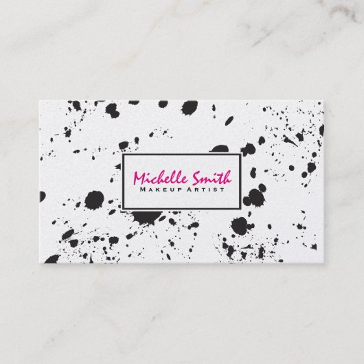 Artistieke Spatter II (Afspraakkaart) Afsprakenkaartje (Voorkant)