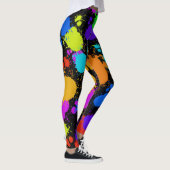 Artistieke Splatter, Primaire kleuren Rood, Groen, Leggings (Rechts)