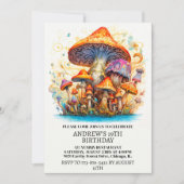 Artistieke Sprouting Mushrooms Art Verjaardagsfees Kaart (Voorkant)