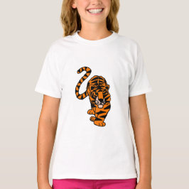 Artistieke stapelkunst van tijger t-shirt