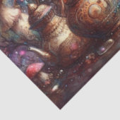 Artistieke Steampunk Waterverf Alice Decoupage Tissuepapier (Detail)