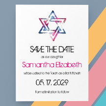 Artistieke ster van David Bar Bat Mitswa Save The 