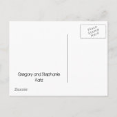 Artistieke ster van David Bar Bat Mitswa Save The  Aankondigingskaart (Achterkant)