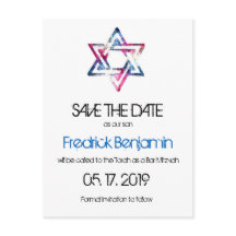 Artistieke ster van David Bar Bat Mitswa Save The 