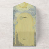 Artistieke  Sterrendag All in One Wedding Invite Uitnodiging (Buitenkant)