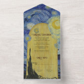 Artistieke  Sterrendag All in One Wedding Invite Uitnodiging (Binnen)