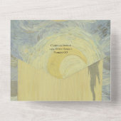 Artistieke  Sterrendag All in One Wedding Invite Uitnodiging (Achterkant)