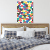 Artistieke Stippen Abstracte Canvas Art Print (Insitu (Slaapkamer))