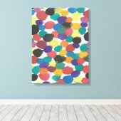 Artistieke Stippen Abstracte Canvas Art Print (Insitu (Houten vloer))