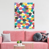 Artistieke Stippen Abstracte Canvas Art Print (Insitu (Woonkamer))