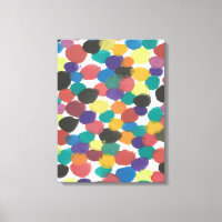 Artistieke Stippen Abstracte Canvas Art Print