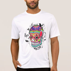 Artistieke suagr Skull Day of the Dead Illustratio T-shirt