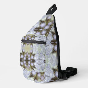 Artistieke Symmetrische Bloemen Zoom Sling Bag