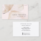 Artistieke Tan Pink Waterverf Beauty Salon Visitekaartje (Voorkant / Achterkant)