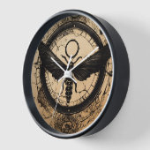 "Artistieke Tattoo geïnspireerde klok" (Hoek)