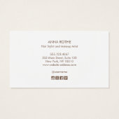 Artistieke Terracotta Boho Gold Splatter Waterverf Visitekaartje (Achterkant)