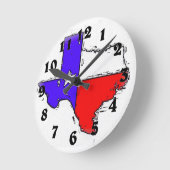 Artistieke Texas vlagklok Ronde Klok (Hoek)