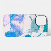 Artistieke textuur. Helder violette rand. Violette iPhone Hoesje (Achterkant horizontaal)