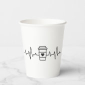 Artistieke Thee Tijd Verrukking "Liefde is Brouwen Papieren Bekers (Achterkant)