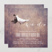 Artistieke Tortelduifjes Weddenschap Kaart (Voorkant / Achterkant)