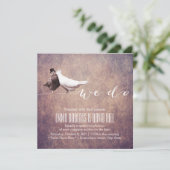 Artistieke Tortelduifjes Weddenschap Kaart (Staand voorkant)