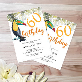 Artistieke Toucan Tropical Party Waterverf Kaart