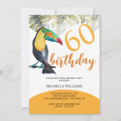 Artistieke Toucan Tropical Party Waterverf Kaart (Voorkant)