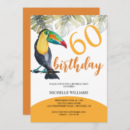 Artistieke Toucan Tropical Party Waterverf Kaart