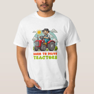 Artistieke tractor kunstwerk voor Boerderij liefhe T-shirt