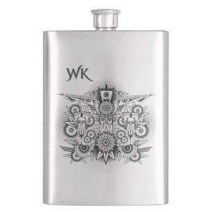 Artistieke Tribale Ontwerp Monogram Flacon