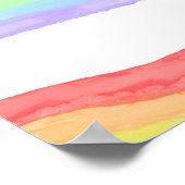 Artistieke trippy regenboogoog met scheur poster (Hoek)