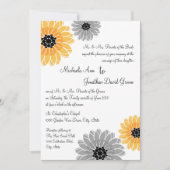 Artistieke tuin geel en grijs bruiloft kaart (Voorkant)