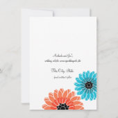 Artistieke tuin Koraal en Blauw Save the Date (Achterkant)