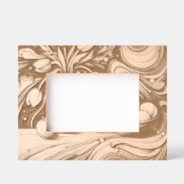 Artistieke tulpen en bollen nachtelijke hemel gegraveerde lijstjes