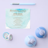 Artistieke Turquoise Blue Abstracte Waterverf Flyer (Enkel)