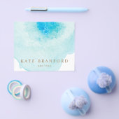 Artistieke Turquoise Blue Abstracte Waterverf Flyer (Enkel)