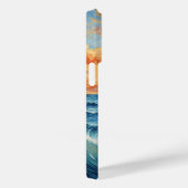 Artistieke Twee Jumping Dolfijnen Sunset Ocean Case-Mate iPhone Case (Achterkant / Rechts)