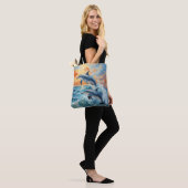 Artistieke Twee Jumping Dolfijnen Sunset Ocean Tote Bag (Op model)