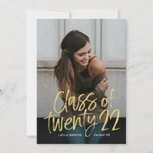 Artistieke Type Editable Color Afstuderen Invitati Kaart