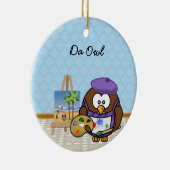 artistieke uil keramisch ornament (Rechts)