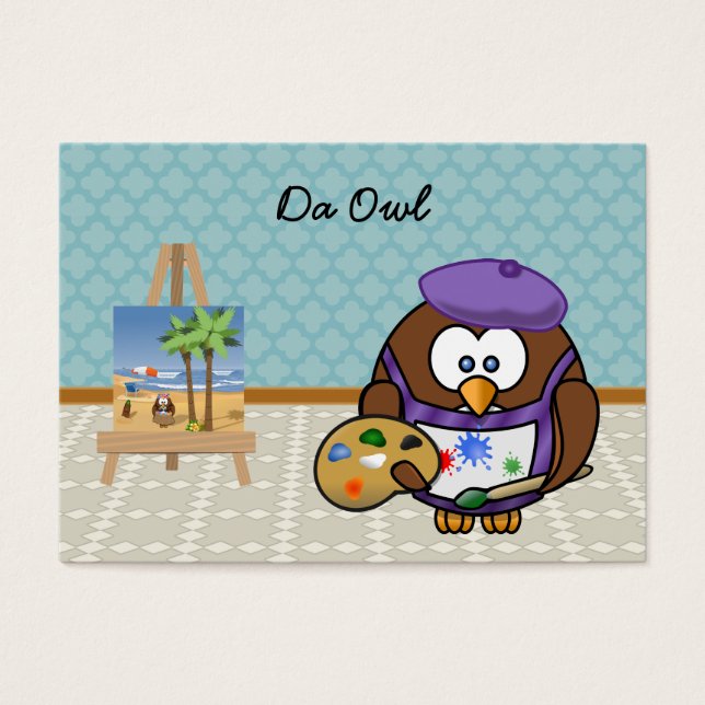 artistieke uil visitekaartjes (Voorkant)
